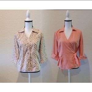 📂Orange Business Casual Blouse Bundle